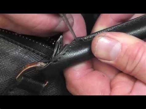 how to fix diy prada leather bag|Prada bag repair.